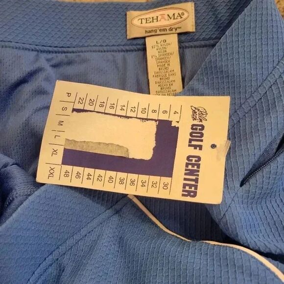 Tehama Women's Blue & White Nylon/Spandex Pro Golf Tennis Golf Athletic Skirt Sk - Picture 8 of 8